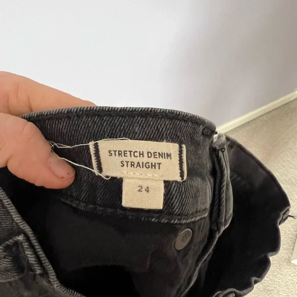 Madewell Distressed Black Denim Mini Skirt - Picture 7 of 7